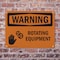 Signmission Rotating Equipment OSHA Warning Sign, Plastic, 10in W x 7in L, 2PK OS-2PACK-WS-P-710-L-12828 - alternate 2